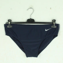 Laden Sie das Bild in den Galerie-Viewer, Vintage NIKE Badehose Gr. XXL dunkelblau einfarbig 80s 90s Swimwear mit Logo