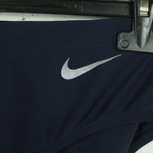 Laden Sie das Bild in den Galerie-Viewer, Vintage NIKE Badehose Gr. XXL dunkelblau einfarbig 80s 90s Swimwear mit Logo
