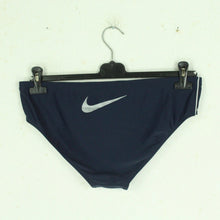 Laden Sie das Bild in den Galerie-Viewer, Vintage NIKE Badehose Gr. XXL dunkelblau einfarbig 80s 90s Swimwear mit Logo