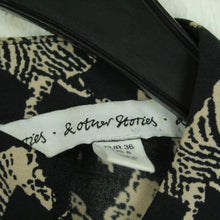 Laden Sie das Bild in den Galerie-Viewer, Second Hand &amp; OTHER STORIES Kleid Gr. 36 schwarz beige Animal Print (*)