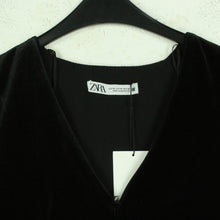 Laden Sie das Bild in den Galerie-Viewer, Second Hand ZARA Kleid Gr. XS schwarz mehrfarbig geblümt (*)