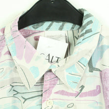 Laden Sie das Bild in den Galerie-Viewer, Vintage 90s Crazy Pattern Hemd Gr. L bunt gemustert kurzarm (*)