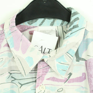 Vintage 90s Crazy Pattern Hemd Gr. L bunt gemustert kurzarm (*)