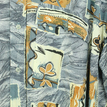 Laden Sie das Bild in den Galerie-Viewer, Vintage 90s Crazy Pattern Hemd Gr. XL bunt gemustert kurzarm (*)