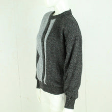 Laden Sie das Bild in den Galerie-Viewer, Vintage Pullover mit Wolle Gr. M grau gemustert Strick