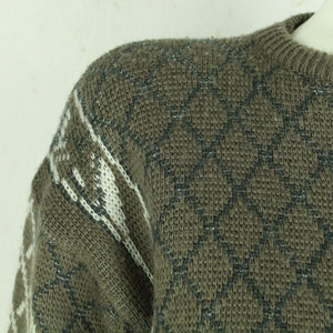 Vintage Pullover mit Wolle Gr. M mehrfarbig gemustert Strick