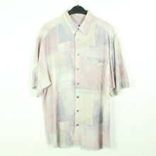 Laden Sie das Bild in den Galerie-Viewer, Vintage 90s Crazy Pattern Hemd Gr. L bunt gemustert kurzarm (*)