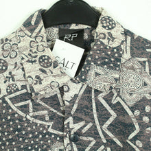 Laden Sie das Bild in den Galerie-Viewer, Vintage 90s Crazy Pattern Hemd Gr. L bunt gemustert kurzarm (*)