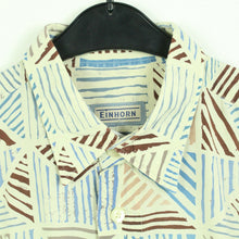 Laden Sie das Bild in den Galerie-Viewer, Second Hand EINHORN Hemd Gr. L bunt gemustert kurzarm (*)