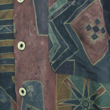 Laden Sie das Bild in den Galerie-Viewer, Vintage 90s Crazy Pattern Hemd Gr. XL bunt gemustert kurzarm (*)