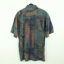 Laden Sie das Bild in den Galerie-Viewer, Vintage 90s Crazy Pattern Hemd Gr. XL bunt gemustert kurzarm (*)