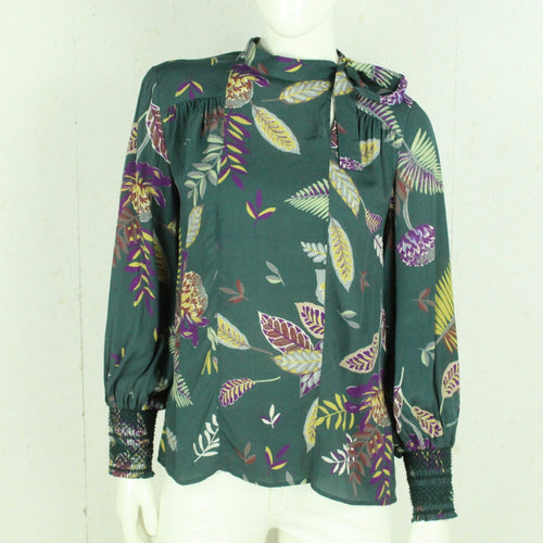 Second Hand DAY BIRGER ET MIKKELSEN Bluse mit Seide Gr. 36 grün mehrfarbig geblümt (*)