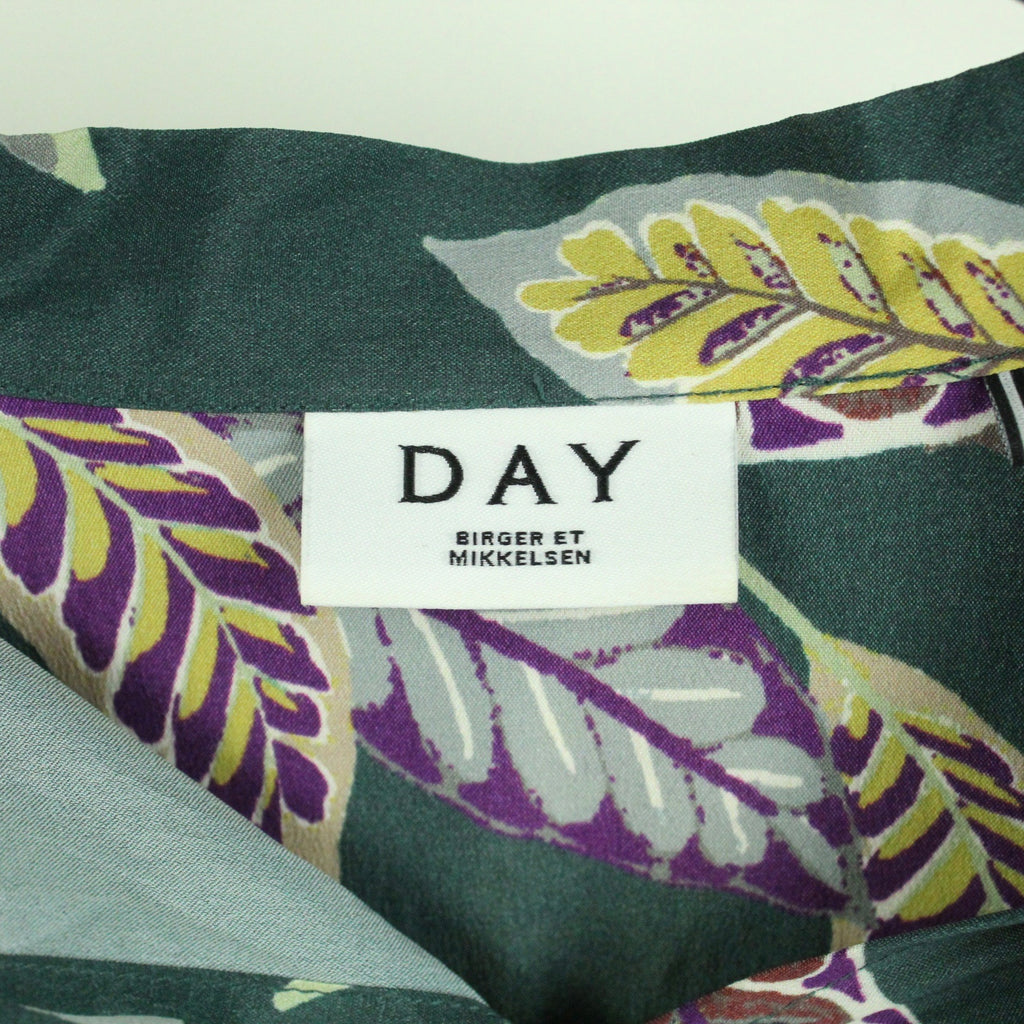 Second Hand DAY BIRGER ET MIKKELSEN Bluse mit Seide Gr. 36 grün mehrfarbig geblümt (*)