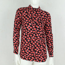 Laden Sie das Bild in den Galerie-Viewer, Second Hand GANNI Bluse Gr. 36 schwarz mehrfarbig geblümt (*)