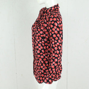 Second Hand GANNI Bluse Gr. 36 schwarz mehrfarbig geblümt (*)