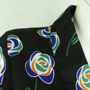 Second Hand ANONYME Bluse Gr. S schwarz bunt geblümt (*)