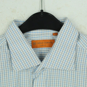 Second Hand CARLO CORINTO Hemd Gr. M weiß blau grau kariert(*)