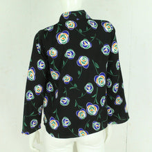 Laden Sie das Bild in den Galerie-Viewer, Second Hand ANONYME Bluse Gr. S schwarz bunt geblümt (*)