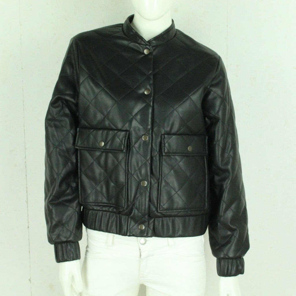 Second Hand LINDEX Jacke Gr. S schwarz Kunstleder (*)