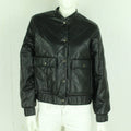 Second Hand LINDEX Jacke Gr. S schwarz Kunstleder (*)