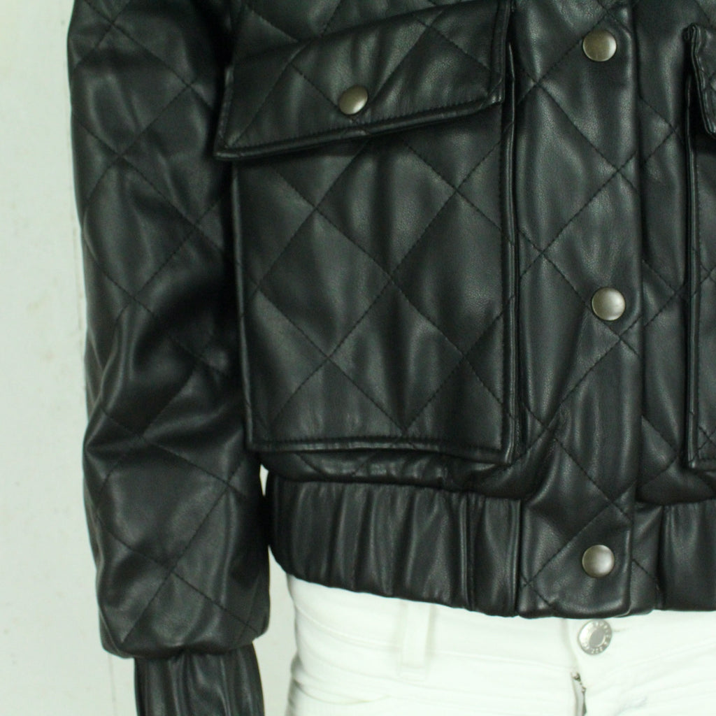 Second Hand LINDEX Jacke Gr. S schwarz Kunstleder (*)