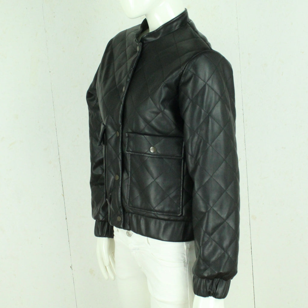 Second Hand LINDEX Jacke Gr. S schwarz Kunstleder (*)