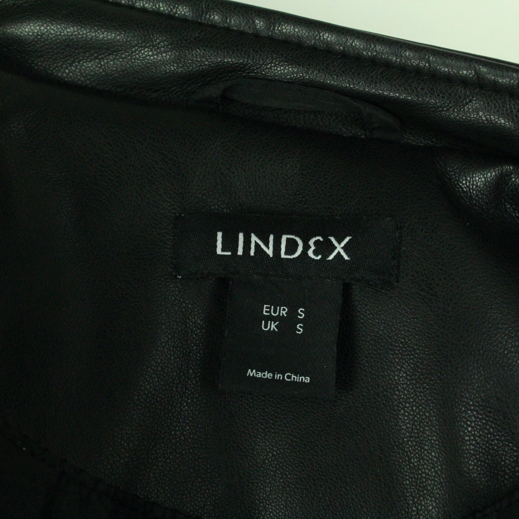Second Hand LINDEX Jacke Gr. S schwarz Kunstleder (*)