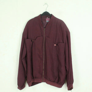 Vintage Seidenblouson Gr. XL rot Seide Blouson