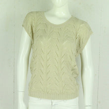 Laden Sie das Bild in den Galerie-Viewer, Vintage Pullunder mit Wolle Gr. L beige Strick