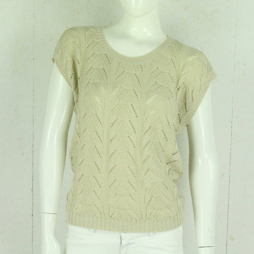 Vintage Pullunder mit Wolle Gr. L beige Strick