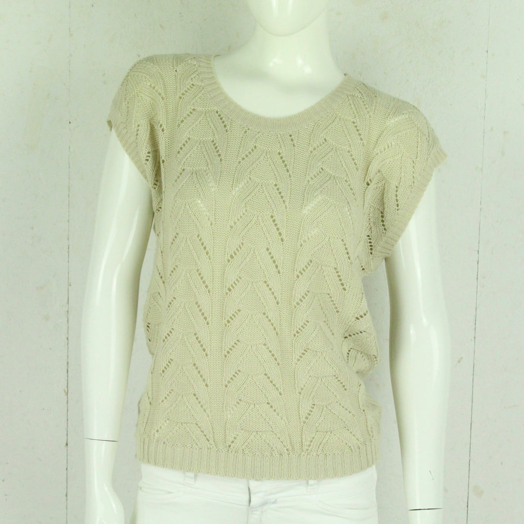 Vintage Pullunder mit Wolle Gr. L beige Strick