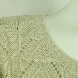 Vintage Pullunder mit Wolle Gr. L beige Strick