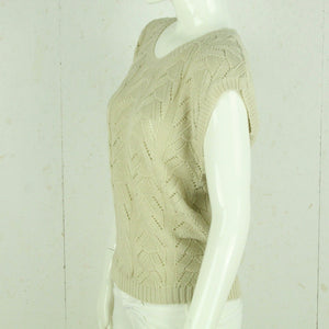 Vintage Pullunder mit Wolle Gr. L beige Strick