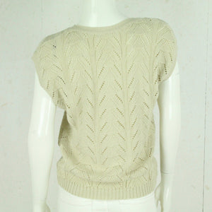 Vintage Pullunder mit Wolle Gr. L beige Strick