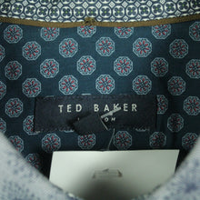 Laden Sie das Bild in den Galerie-Viewer, Second Hand TED BAKER Hemd Gr. L blau gemustert kurzarm (*)