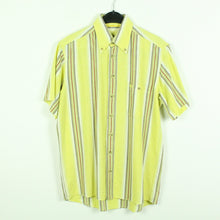 Laden Sie das Bild in den Galerie-Viewer, Second Hand CAMEL ACTIVE Hemd Gr. S gelb bunt gestreift kurzarm (*)