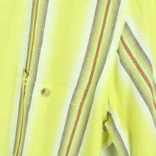 Laden Sie das Bild in den Galerie-Viewer, Second Hand CAMEL ACTIVE Hemd Gr. S gelb bunt gestreift kurzarm (*)