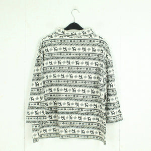 Vintage Aztec Sweater Gr. M/L grau weiß gemustert