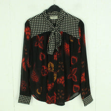 Laden Sie das Bild in den Galerie-Viewer, Second Hand SCOTCH &amp; SODA Bluse Gr. S rot schwarz mehrfarbig geblümt kariert (*)
