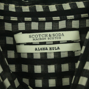 Second Hand SCOTCH & SODA Bluse Gr. S rot schwarz mehrfarbig geblümt kariert (*)
