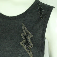 Laden Sie das Bild in den Galerie-Viewer, Second Hand ZADIG &amp; VOLTAIRE Top Gr. S grau Blitze (*)