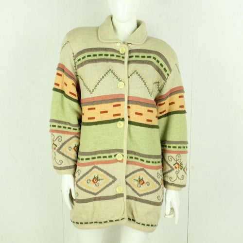 Vintage Mantel Gr. L beige bunt Jacke Boho Style