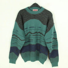 Laden Sie das Bild in den Galerie-Viewer, Vintage Pullover mit Wolle Gr. XL mehrfarbig Crazy Pattern Strick