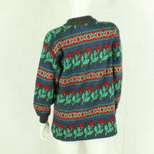 Laden Sie das Bild in den Galerie-Viewer, Vintage Pullover Gr. L bunt Crazy Pattern Strick
