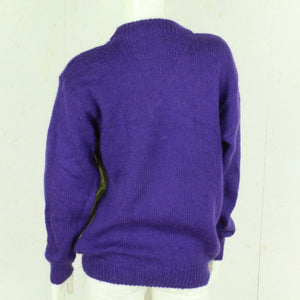 Vintage Pullover mit Wolle Gr. M bunt Crazy Pattern Strick