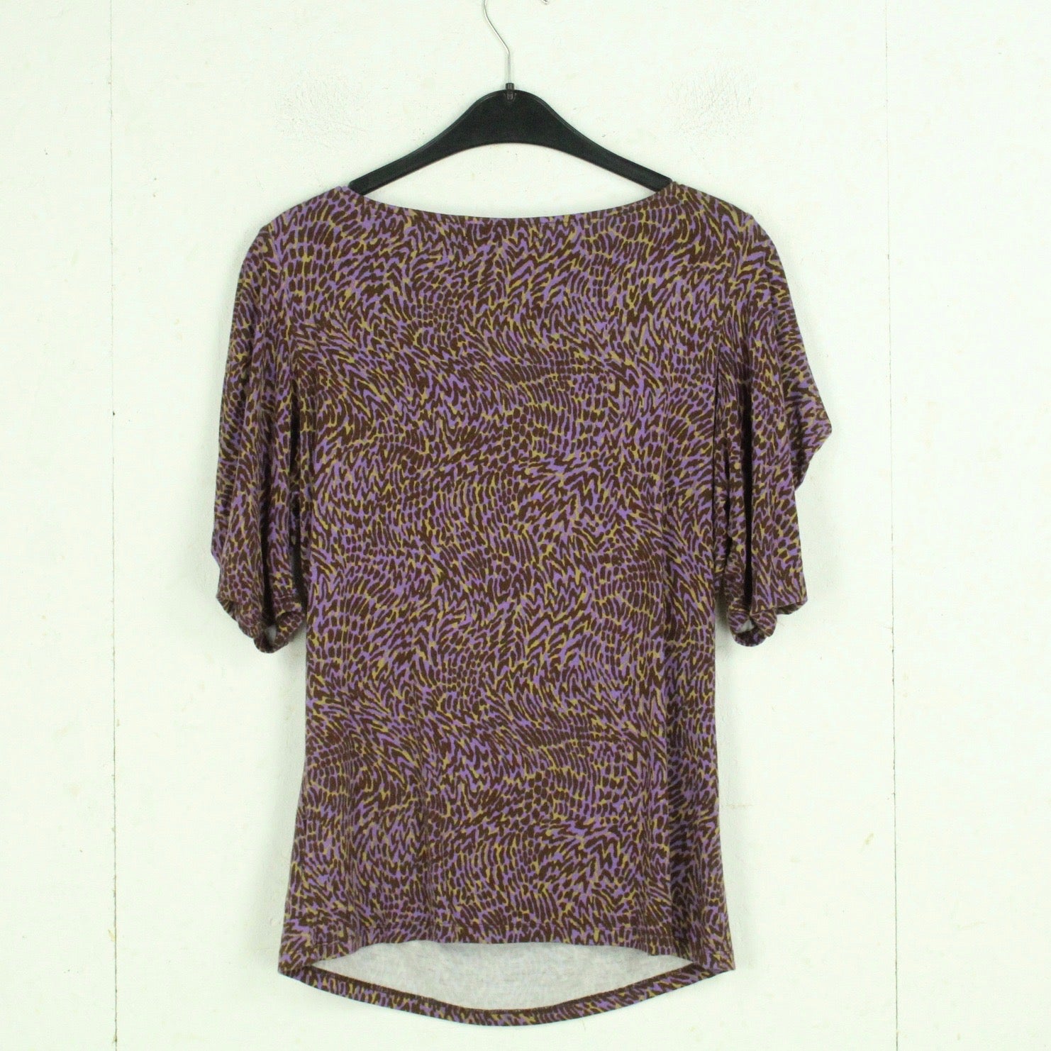 Second Hand MICHAEL M. KORS T-Shirt Gr. M lila braun beige gemustert (*)
