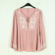 Laden Sie das Bild in den Galerie-Viewer, Second Hand RUSTTYDUSTTY Bluse Gr. XL pink geblümt bestickt (*)