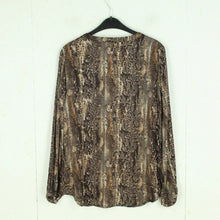Laden Sie das Bild in den Galerie-Viewer, Second Hand SOYACONCEPT Bluse Gr. L braun schlangenmuster (*)