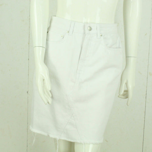 Second Hand NA-KD Jeansrock Gr. 38 weiß uni Rock (*)