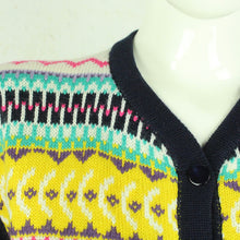 Laden Sie das Bild in den Galerie-Viewer, Vintage Cardigan Gr. M bunt gemustert Strickjacke